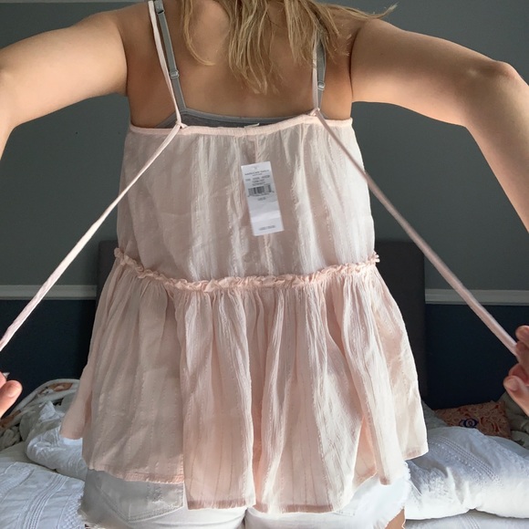 Pink Flowy Tank w Adjustable straps - Picture 5 of 5